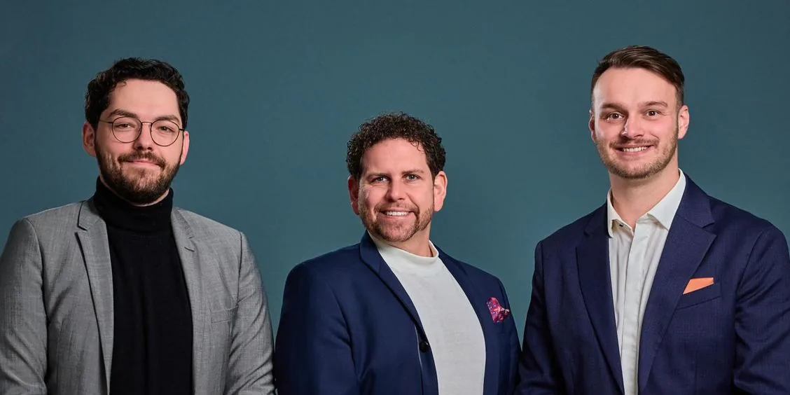 Die Geschäftsführung der neo makler GmbH, von links: Nicolas Ausing, Christian Arnold und Matthias Lang